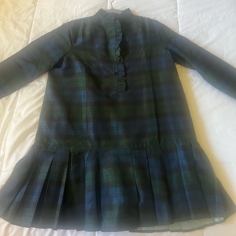 Tuckernuck Black and Blue and Green Plaid Dress